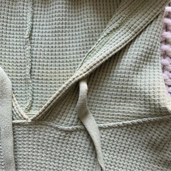 Telluride clothing green waffle knit hoodie - Picture 2 of 6